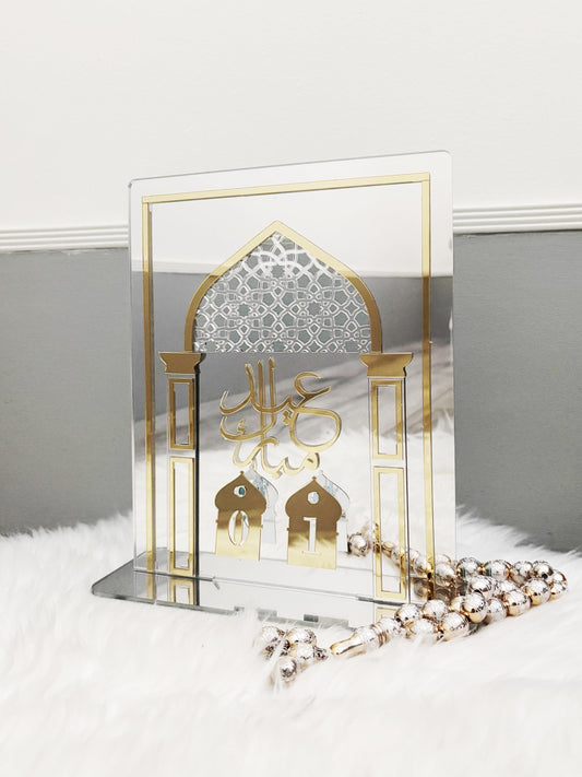 30 Day Acrylic Eid Countdown Calendar for Ramadan Celebration Decor