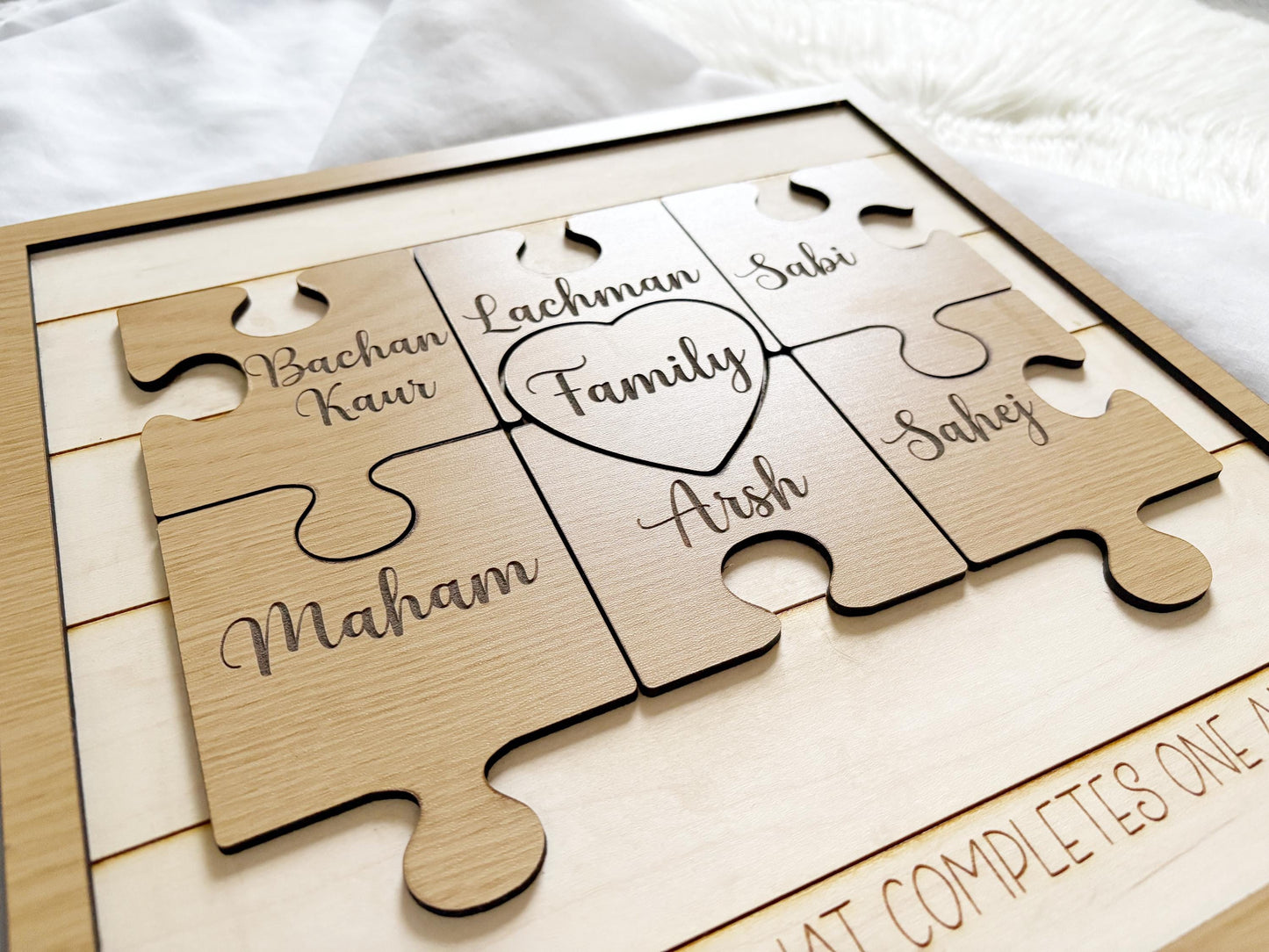 Family Frame, Puzzle Frame, Family Tree, Sentimental Gift, Mother's Day Gift, Gift for Her, Custom Frame, Personalized Frame, Home Decor