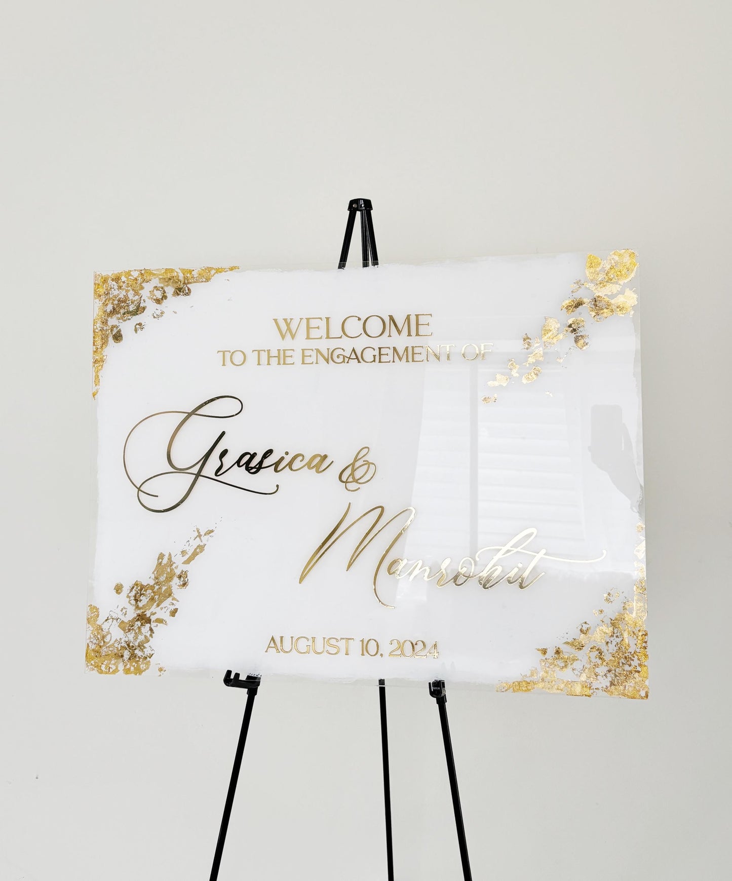 Acrylic Wedding Sign, Elegant Welcome Entrance Sign, Welcome to our Wedding Sign, Personalized Reception Entrance, Wedding Reception Decor