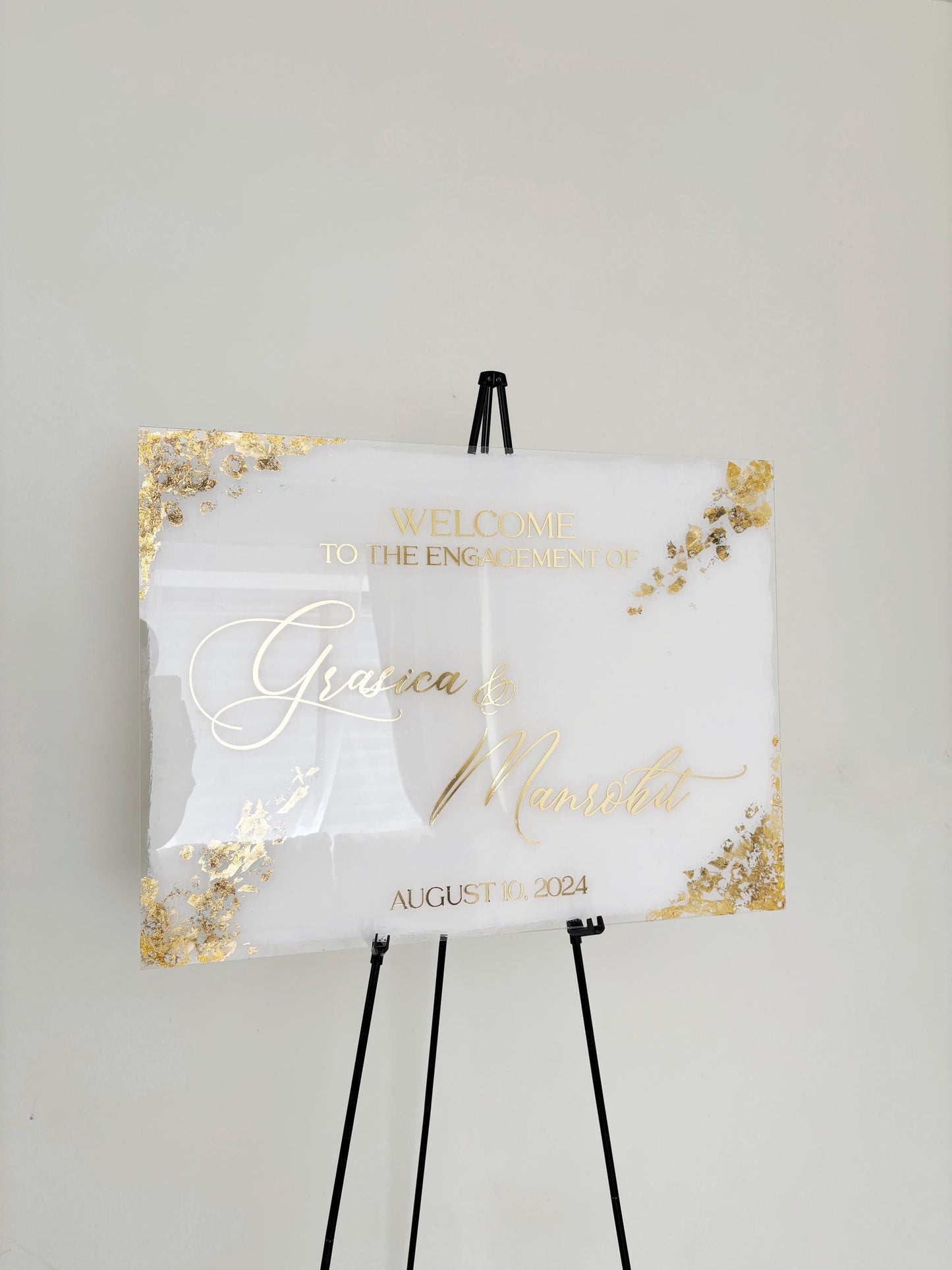 Acrylic Wedding Sign, Elegant Welcome Entrance Sign, Welcome to our Wedding Sign, Personalized Reception Entrance, Wedding Reception Decor