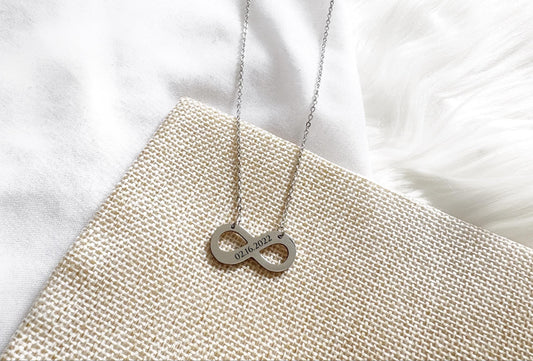 Couple's Infinity Necklace, Dainty Infinity Necklace, Custom Jewelry, Personalized Necklace, Valentine's Gift, Gift For Her, Custom Necklace