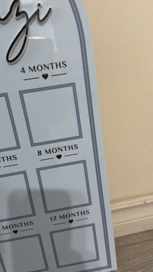 Personalized First Birthday Photo Milestone Sign | 18 x 24 Acrylic