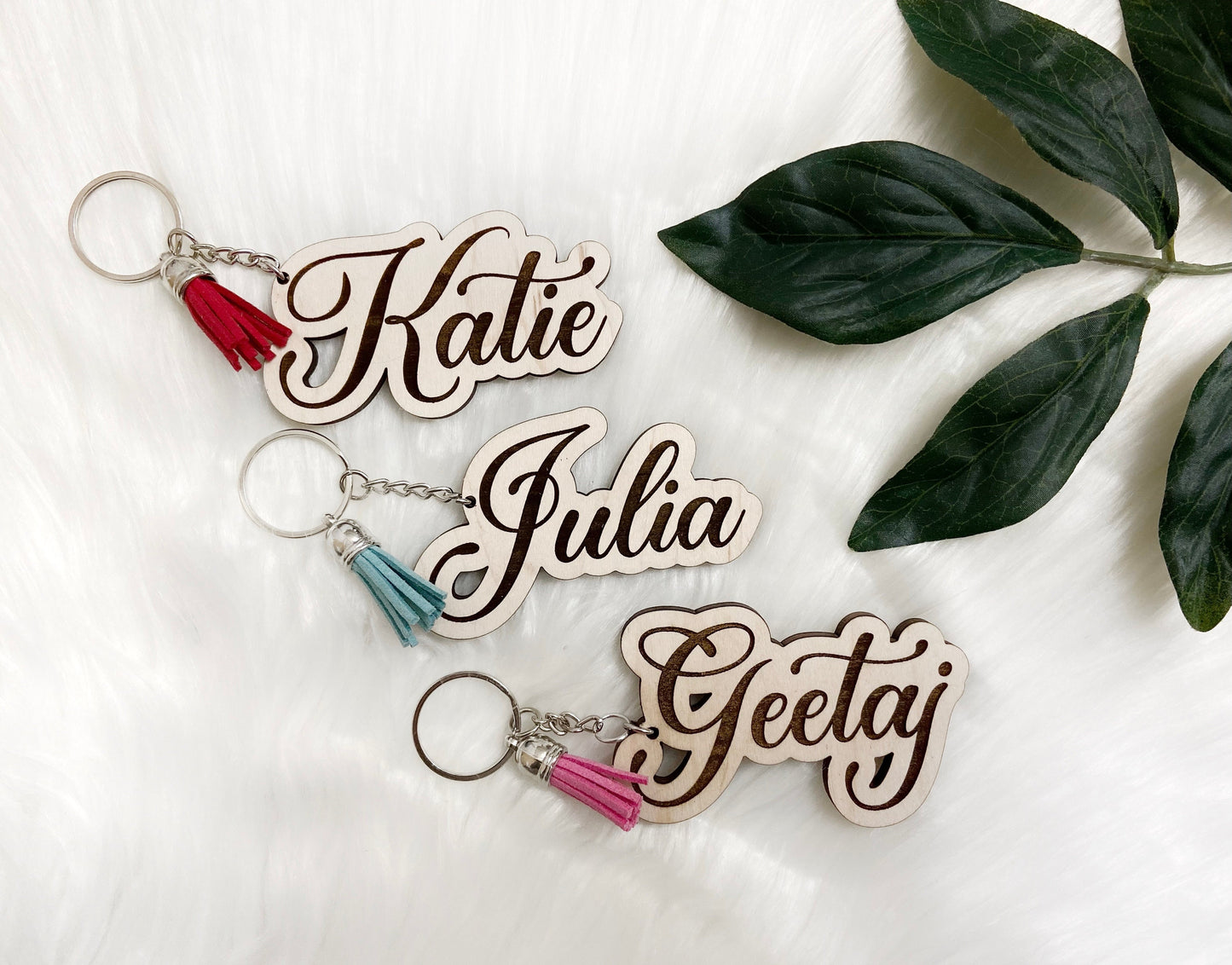 Wooden Name Keychain