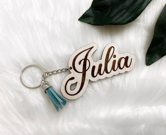 Wooden Name Keychain