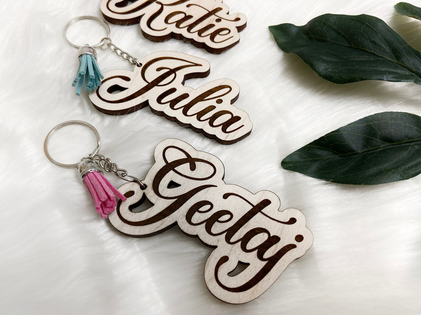 Wooden Name Keychain