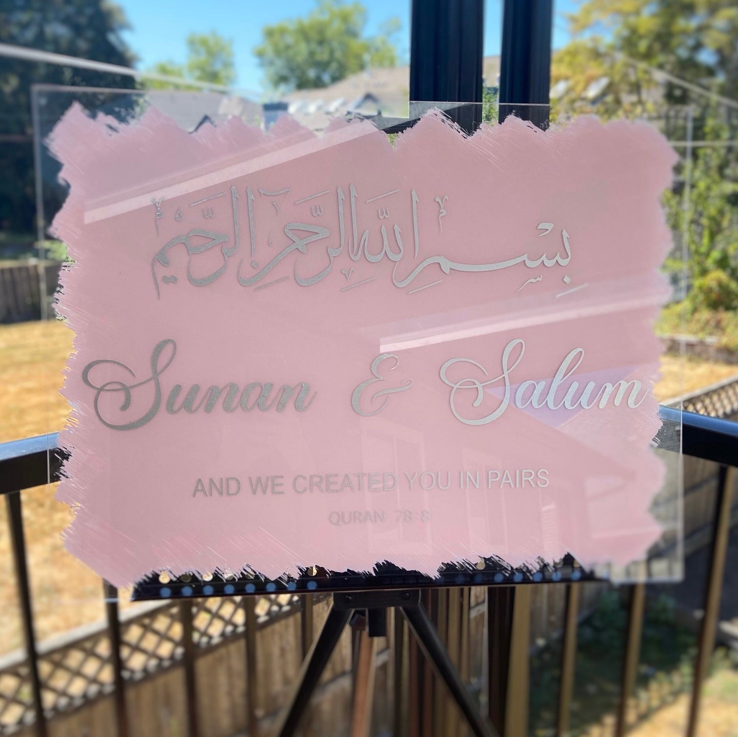 Classy Acrylic Nikkah Sign