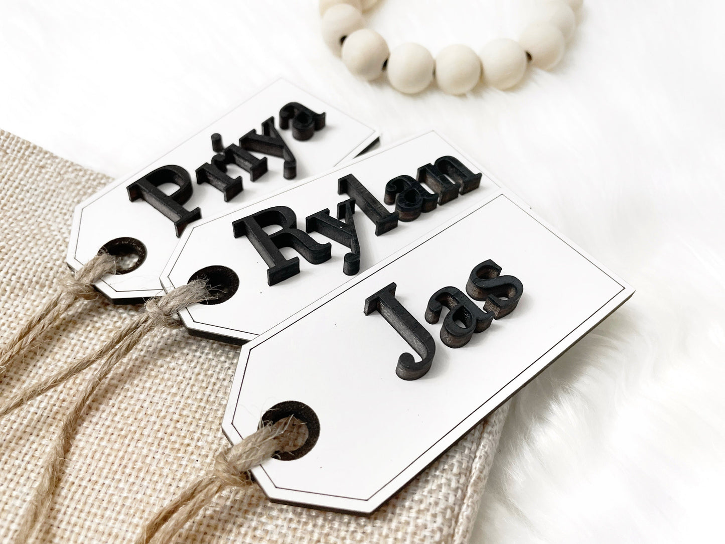 Wooden Stocking Tags