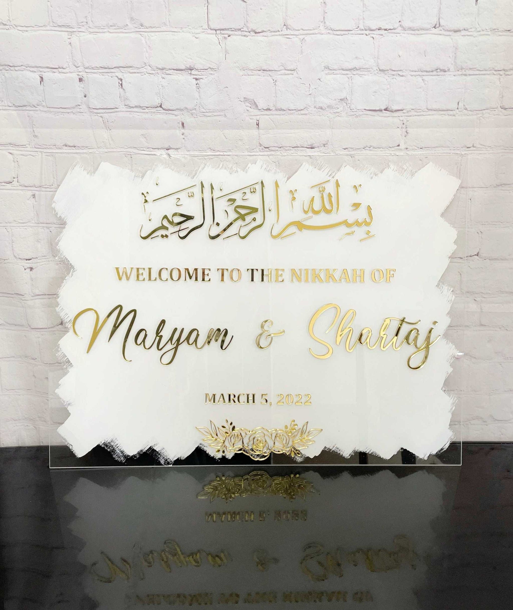 Welcome To Our Beginning Acrylic Sign - Custom Wedding Decor