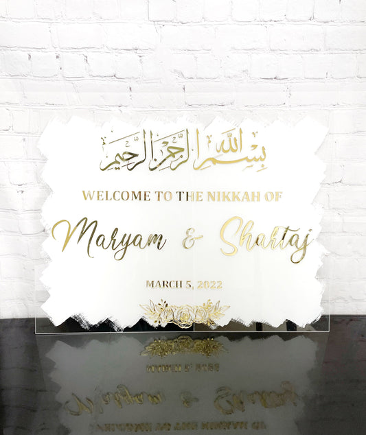 Classy Acrylic Nikkah Sign