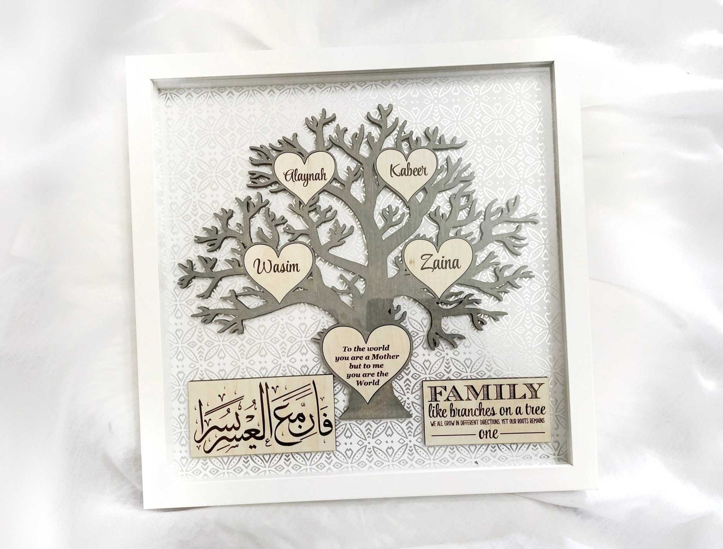 Muslim Family Tree Keepsake Shadow Box | Personalized Frame Gift