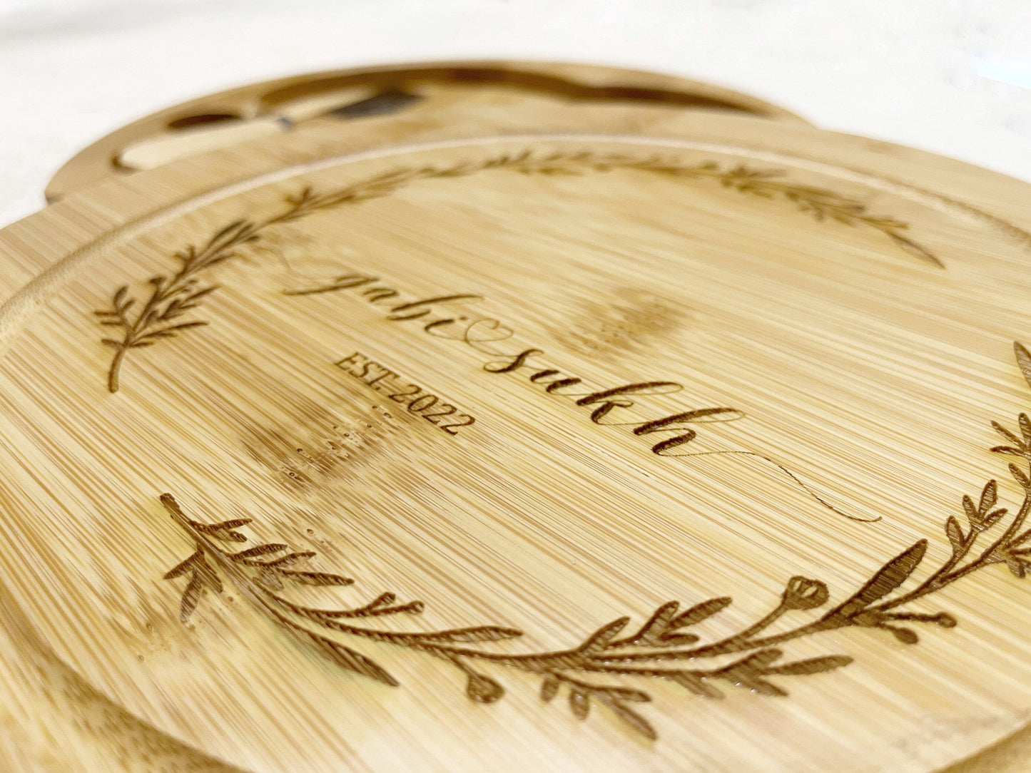 Personalized Cheeseboard & Charcuterie - Custom Bamboo Gift Set