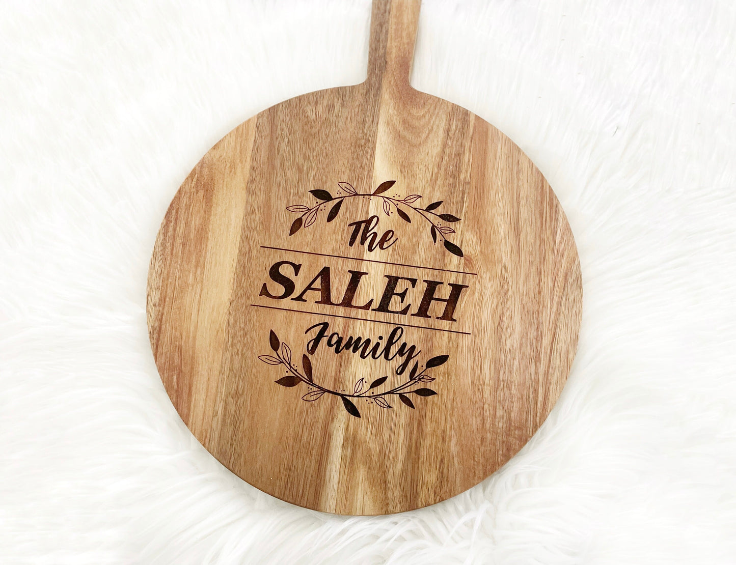 Personalized Acacia Round Paddle Board