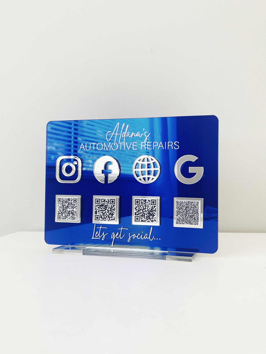 Connect Social Media Sign QR Code for Personalized Networking