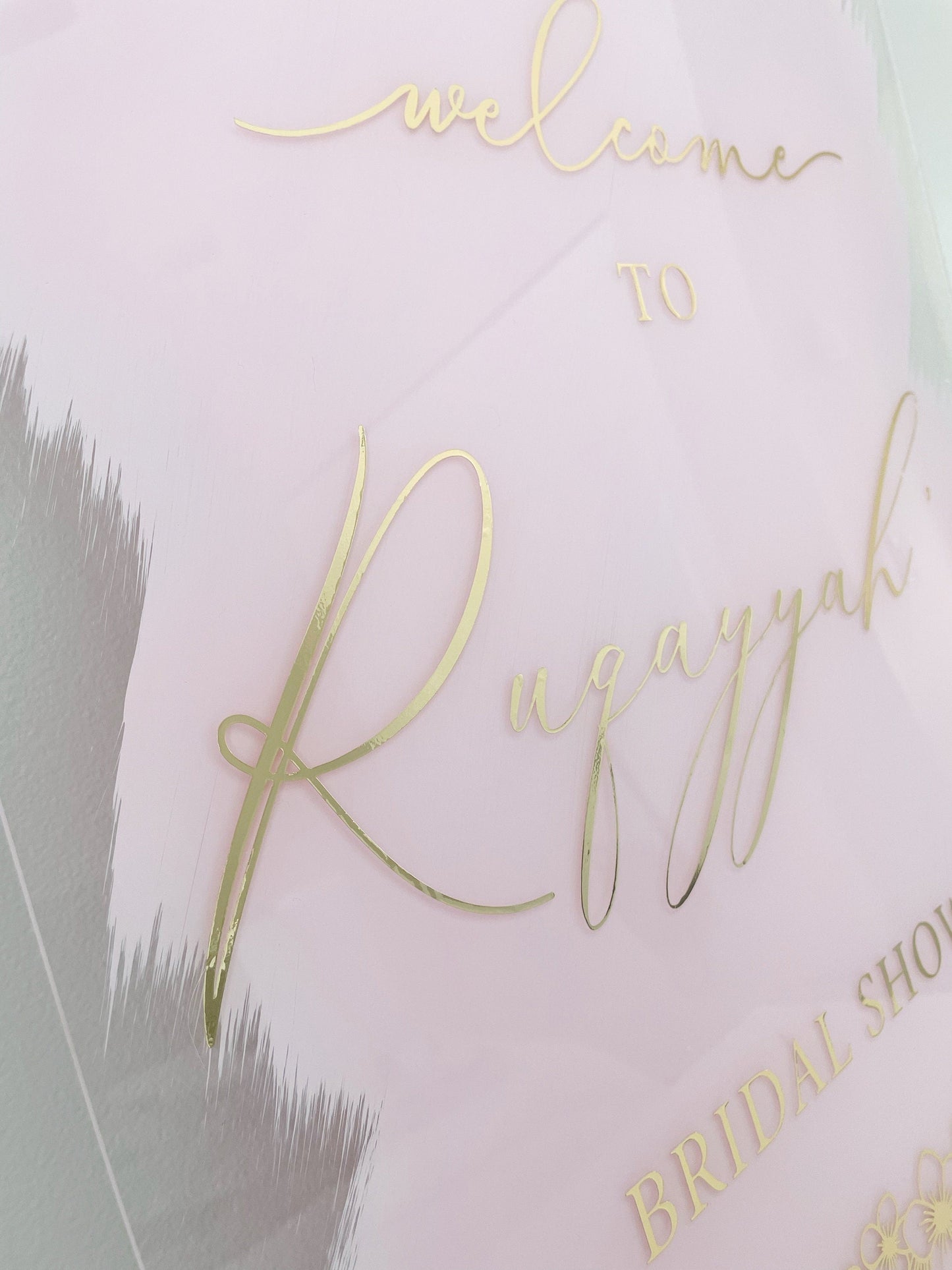 Bridal Shower Welcome Sign - Customizable Acrylic Decor