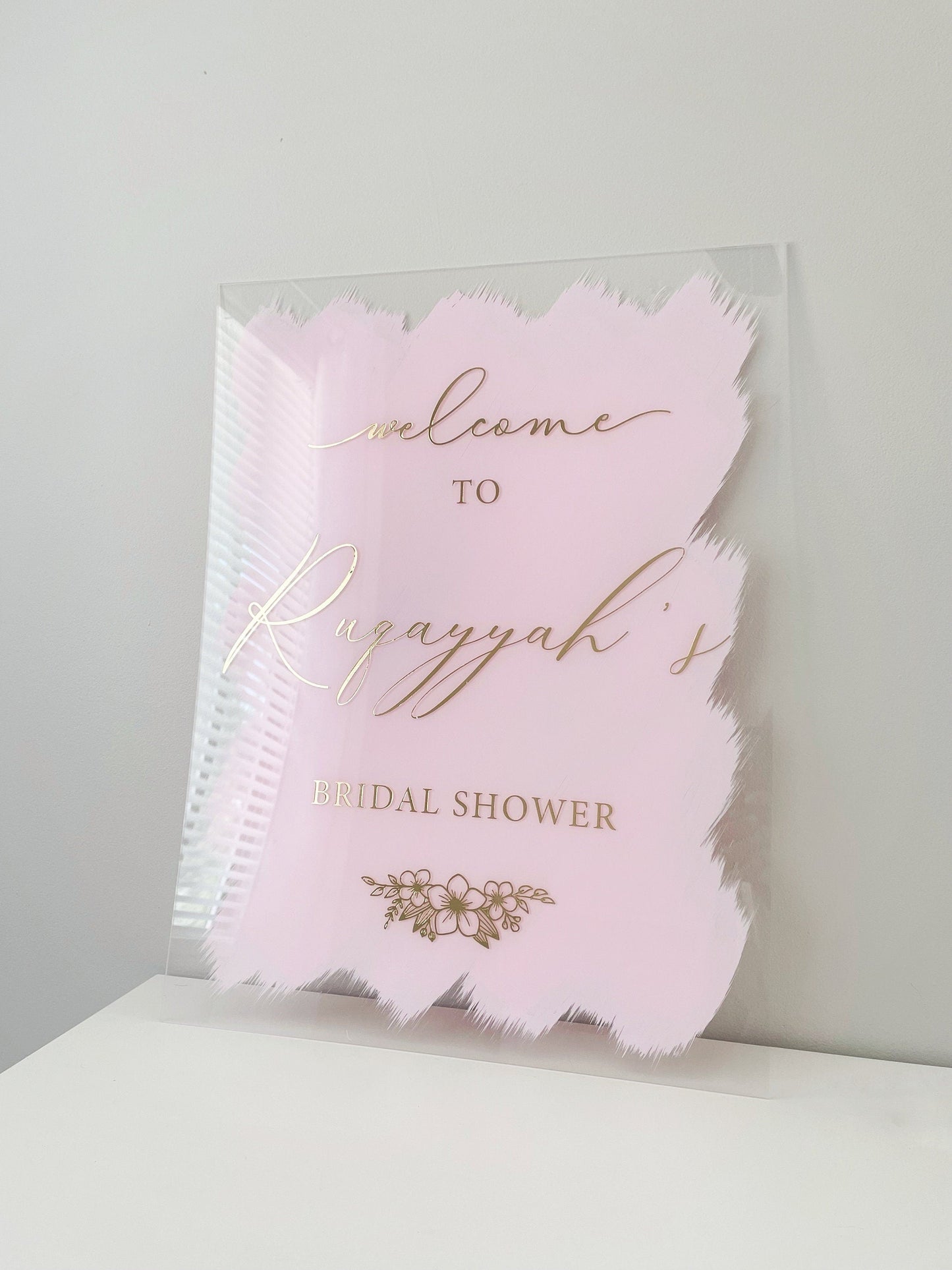 Bridal Shower Welcome Sign - Customizable Acrylic Decor