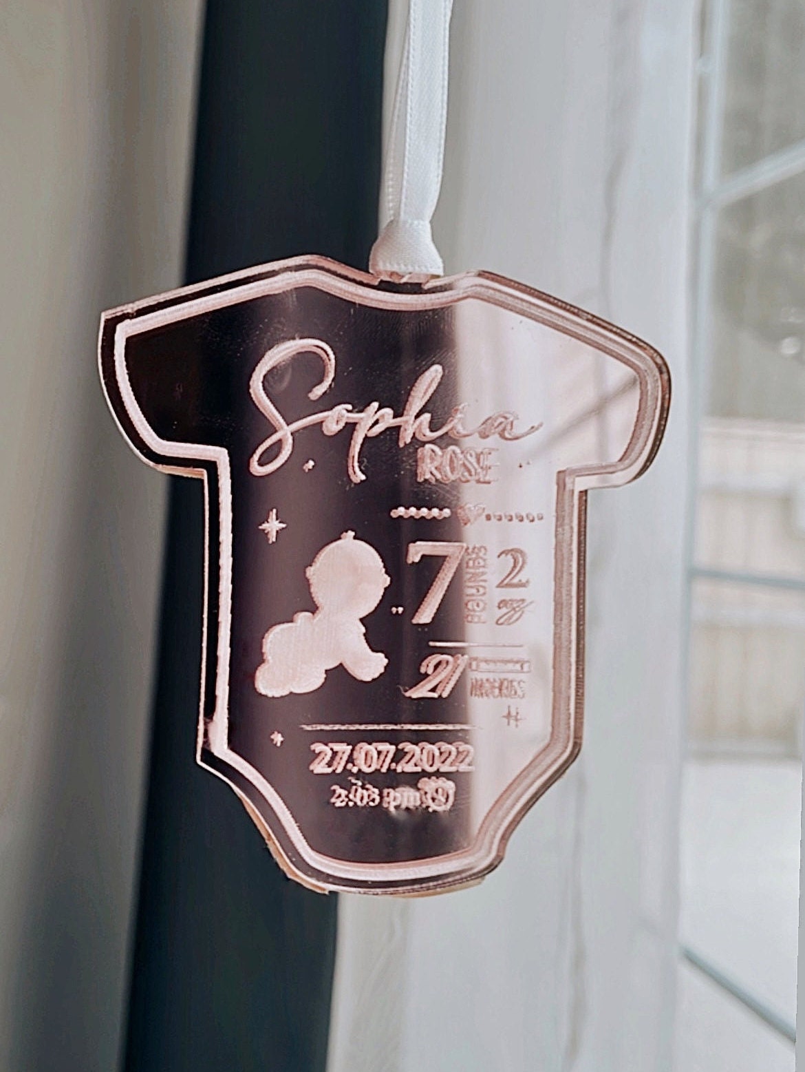 Baby Birth Stats Acrylic Ornament