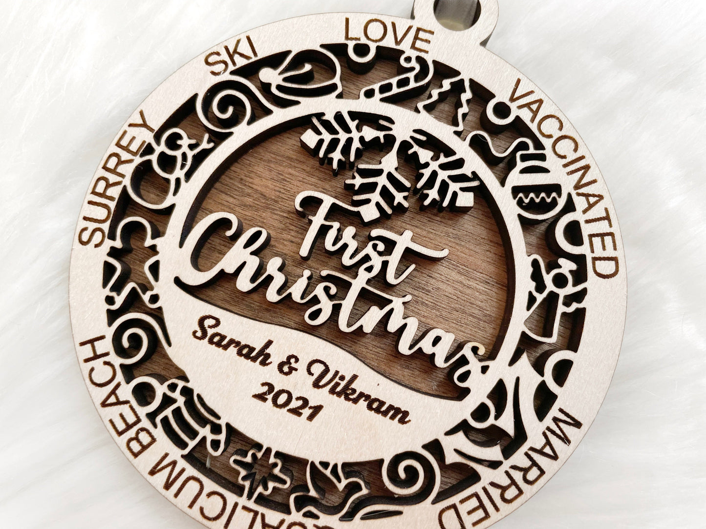 First Christmas Together Wooden Ornament