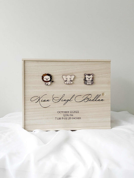 Large Baby Wooden Keepsake Box - Perfect for Cherished Memories