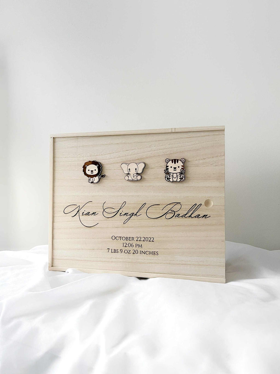 Large Baby Wooden Keepsake Box - Perfect for Cherished Memories