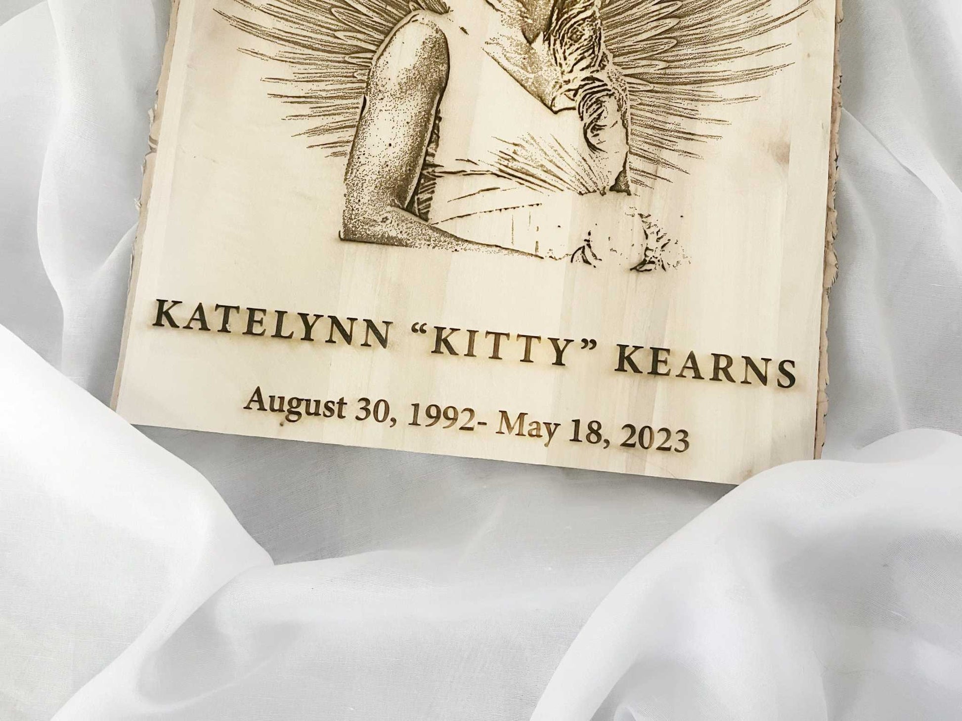 Wooden Memorial Plaque