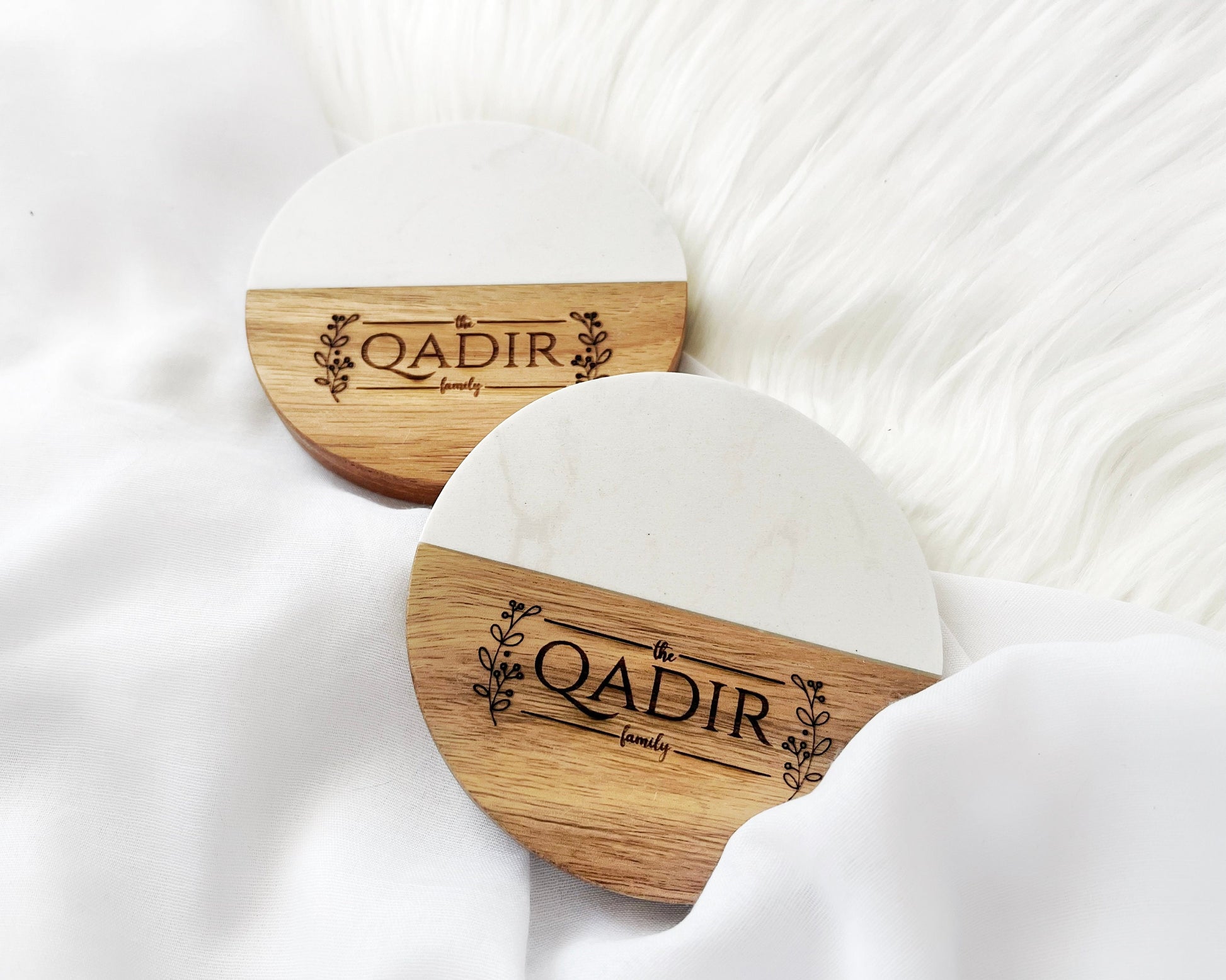 Wooden and Marble Coasters