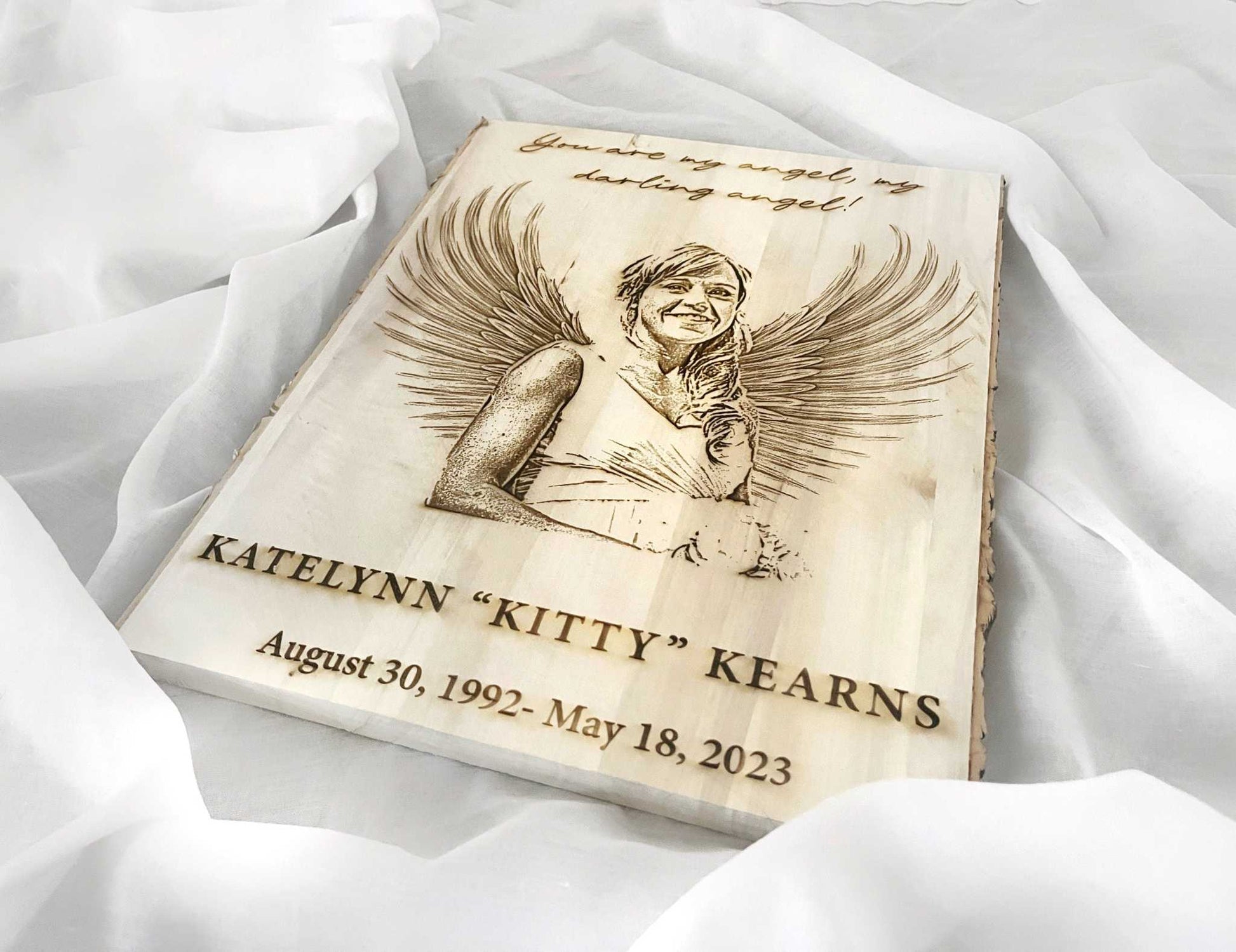 Wooden Memorial Plaque